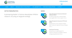Desktop Screenshot of cetya-therapeutics.com