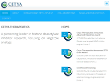 Tablet Screenshot of cetya-therapeutics.com